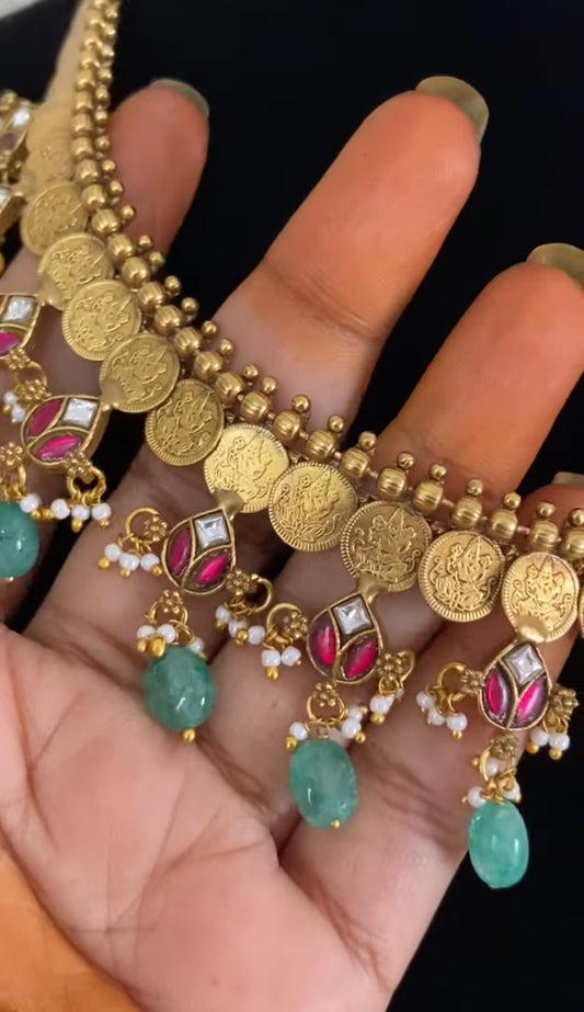 Jadau Pendants Kasula Necklace | Indian Traditional Jewlery In USA