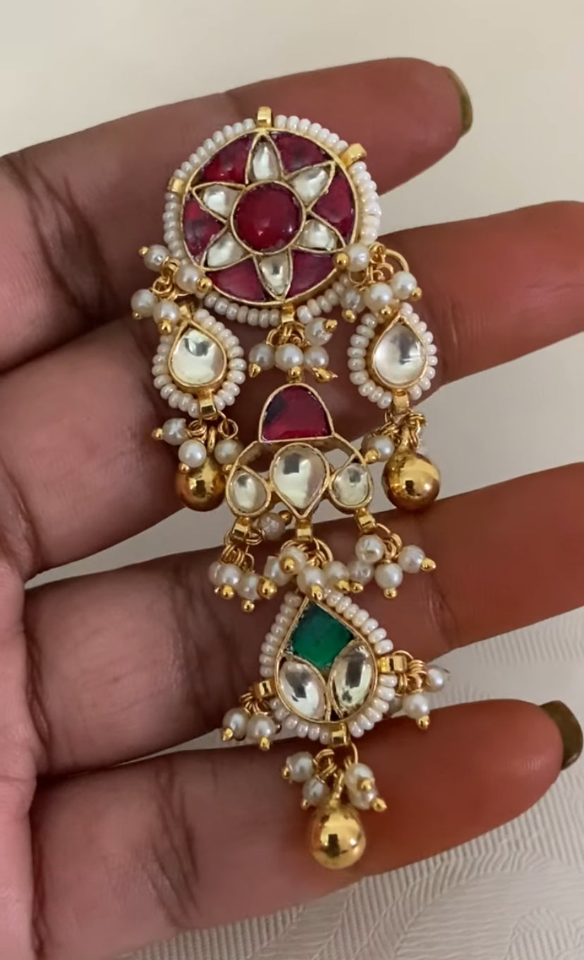 Ahamadabadi Kundan Necklace Set | Handmade jewelry | Indian jewelry in USA