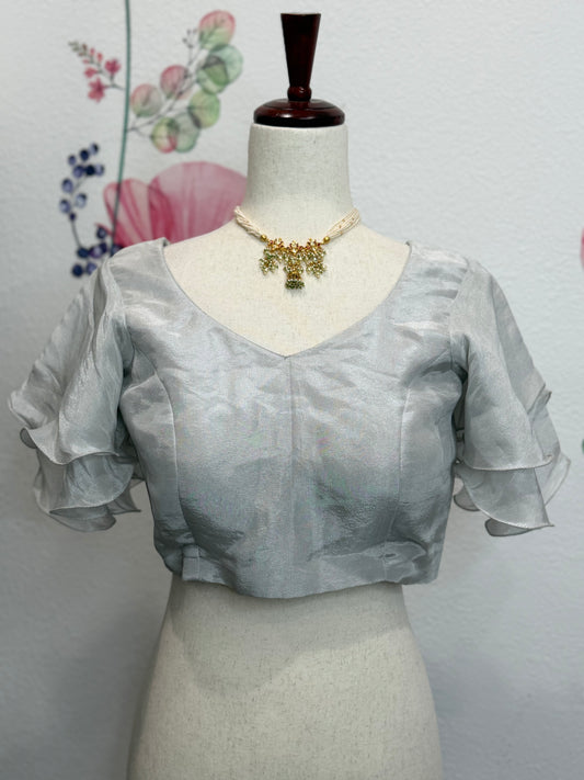 36 Size Tissue Ruffle Sleeves Blouse | Readymade Blouses in USA