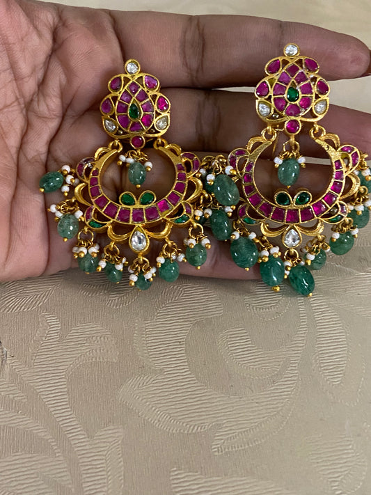 Jadau Kundan Chandbali Earring | Indian Traditional Jewelry In USA | Gift idea