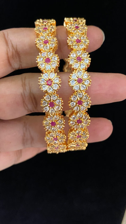 AD Flower Bangles | Indian Jewelry In USA