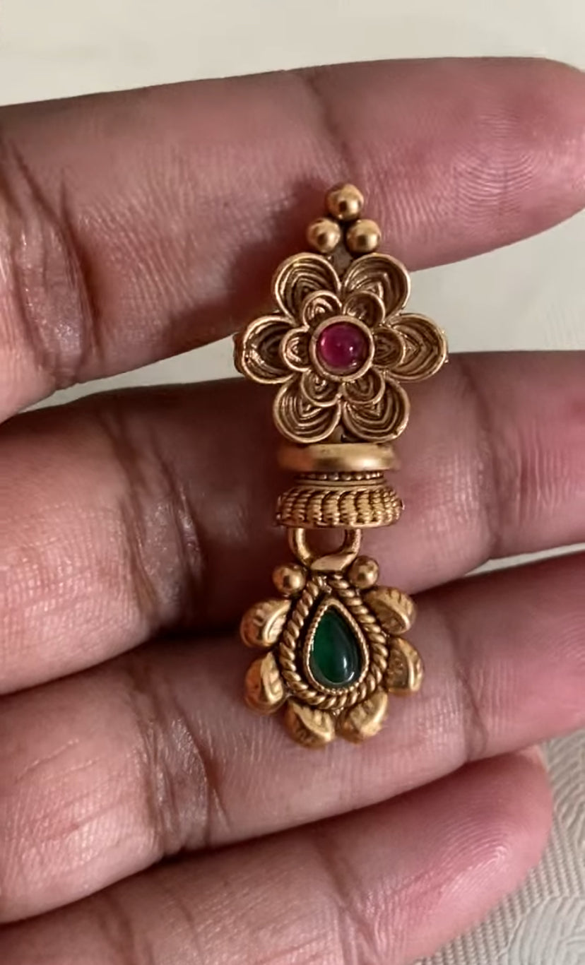 Antique Pendant Nanu patti Necklace Set | Indian Traditional Jewelry In USA