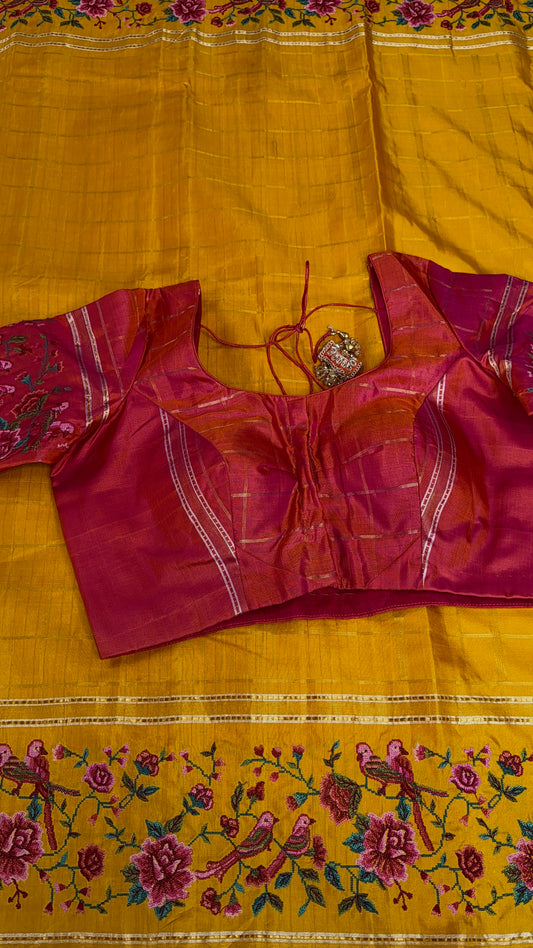 Petit Point Embroidery Silk Saree | Indian Traditional Sarees In USA | Latest Saree | light weight saree