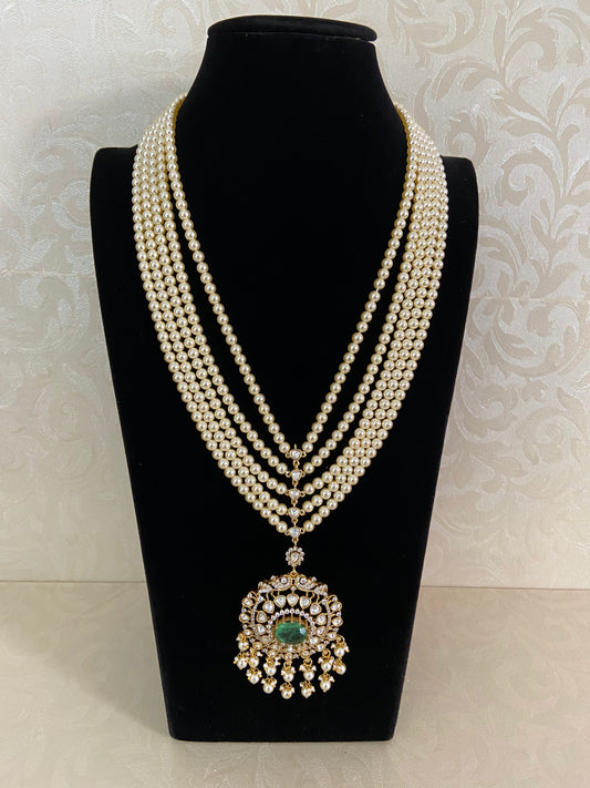 Polki Pendant Pearl Necklace | Latest Indian Jewelry