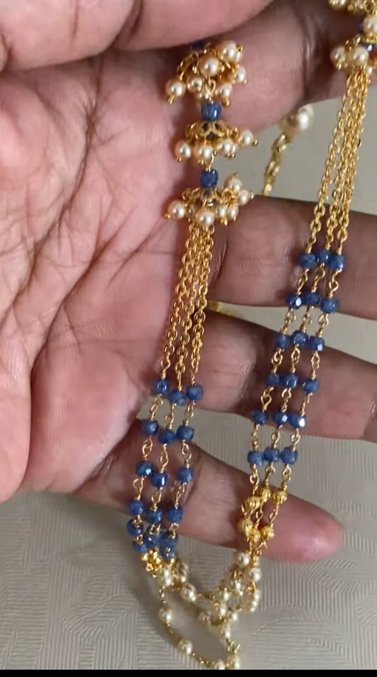 Pearl Purple Beads Necklace | Indian Beads Necklace In USA
