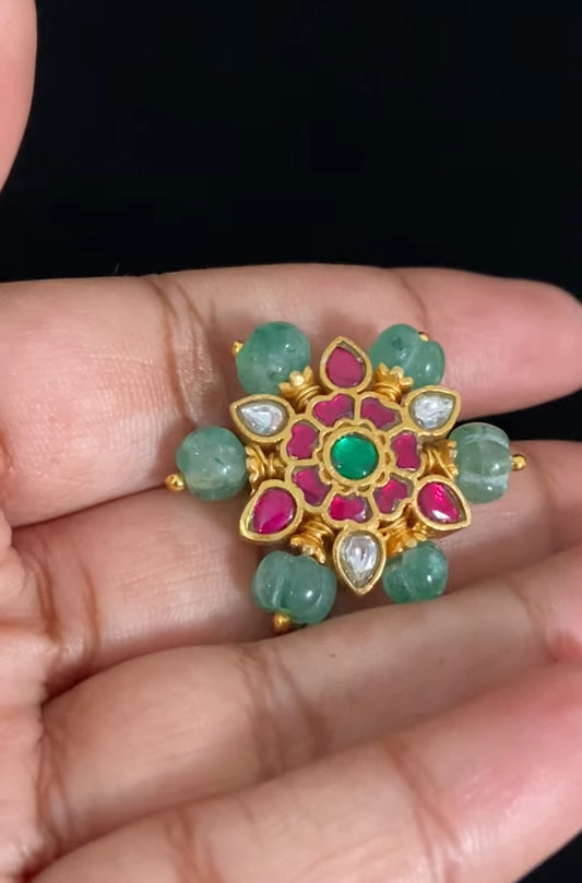 Antique Jadau Kundan Pendant Set | Traditional Jewelry In USA