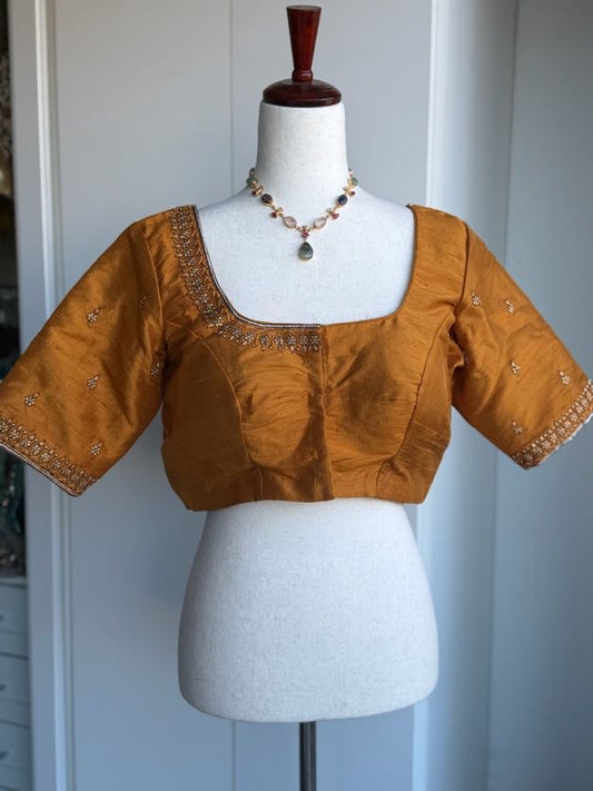 Rawsilk Embroidery Blouse | Party Wear Blouse | Readymade Blouses in USA
