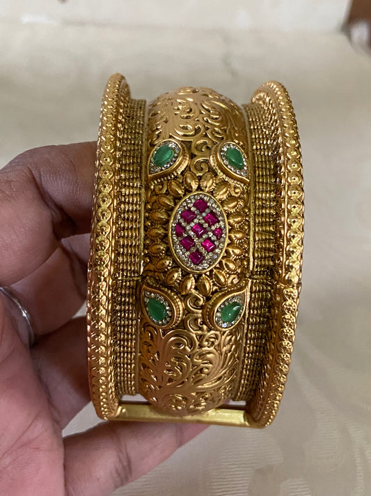 Antique Kundan Openable Bangle | Wedding Wear Kada