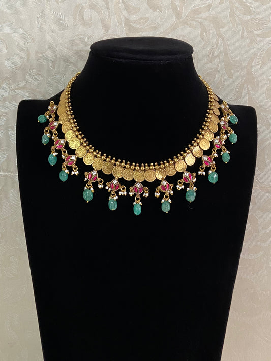 Jadau Pendants Kasula Necklace | Indian Traditional Jewlery In USA