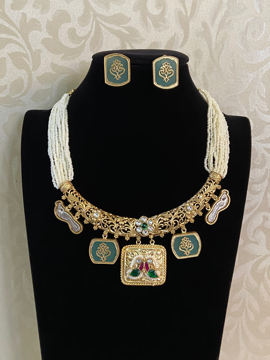 Traditional Pendant Pearl Necklace | Latest Indian jewelry