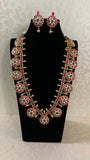 Long Jadau Kundan Bottu Mala Necklace Set | Traditional Vaddanam | Multi Purpose Necklace