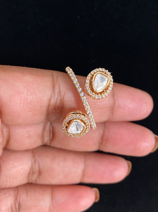 AD Polki Finger Ring | Indian Fingers Ring