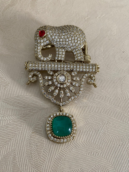 AD Elephant Brooch Pin | Indian Jewelry In USA