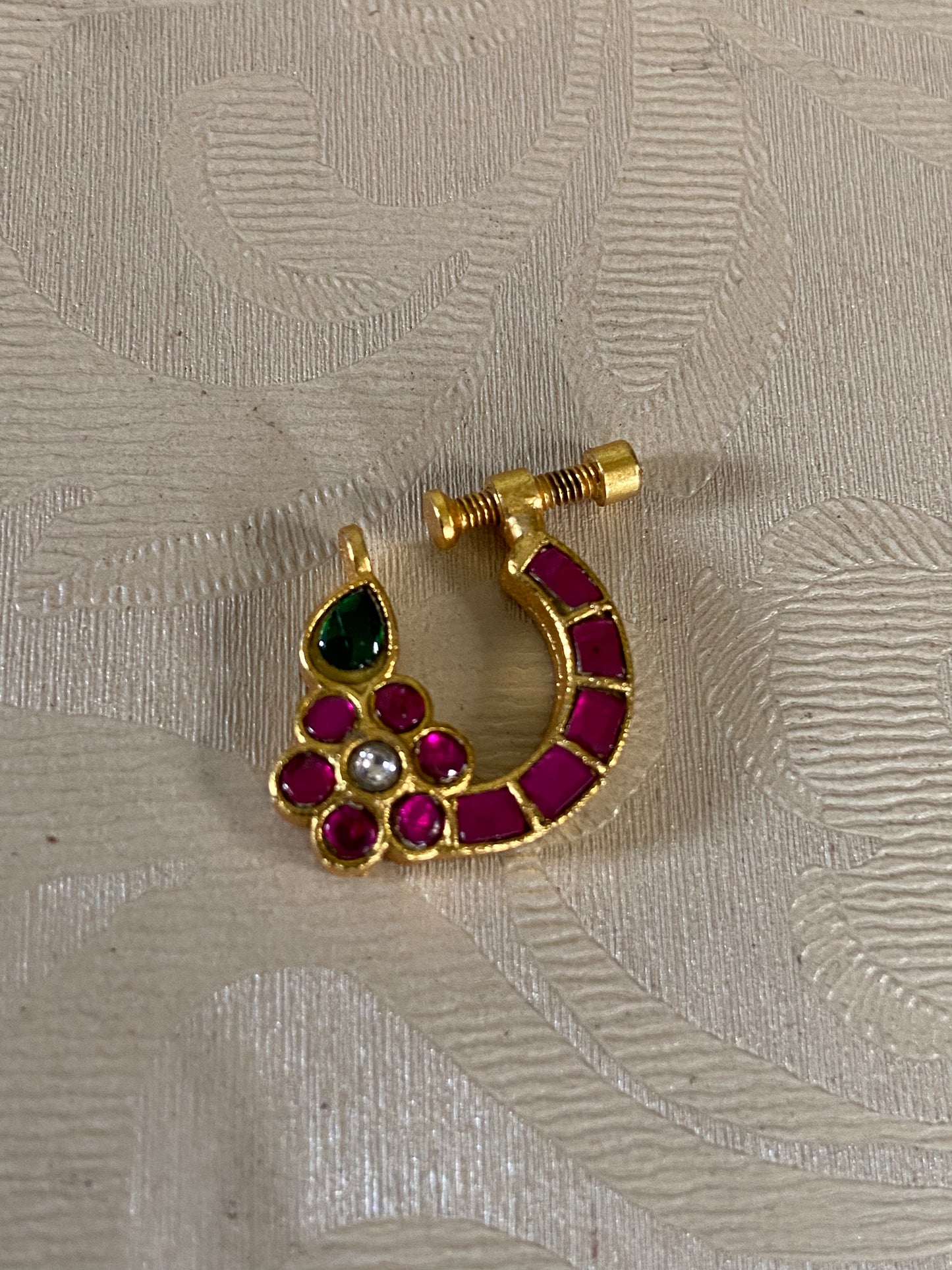 Antique Jadau Kundan Nath | Indian Nose Rin