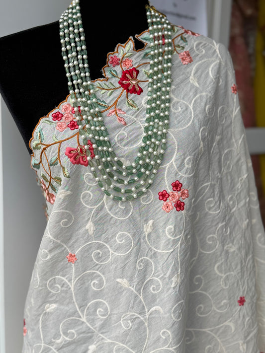 Pure Cotton Cut Work Dupatta | Party Wear Dupatta