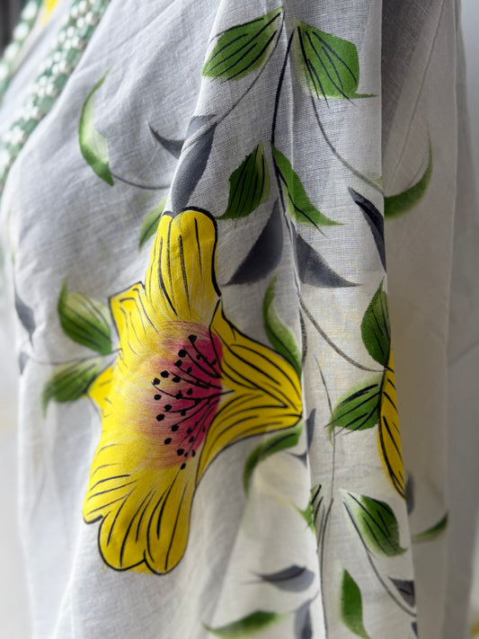 Hand Painted Pure Cotton Dupatta | Party Wear Dupatta