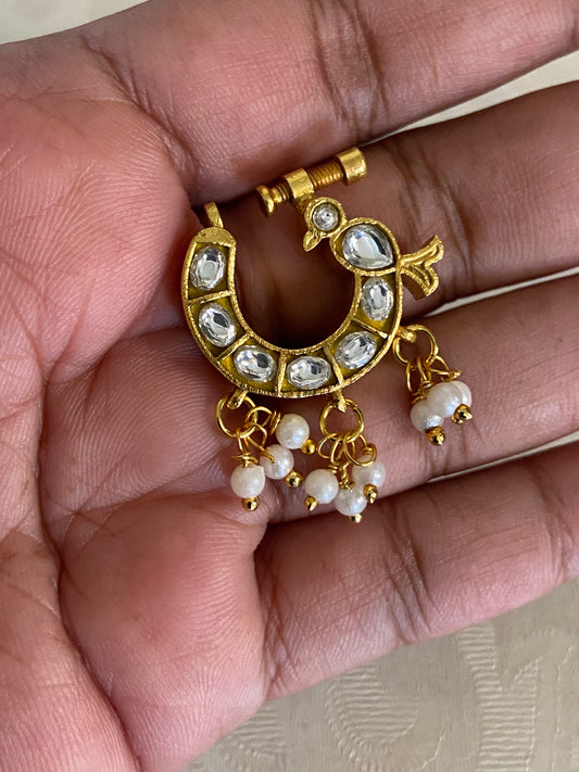 Antique Jadau Kundan Nath | Indian Nose Ring