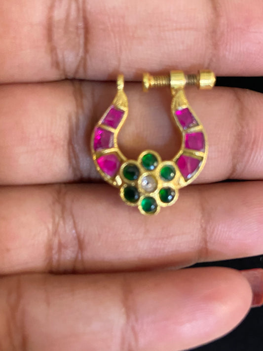 Antique Jadau Kundan Nath | Indian Nose Ring
