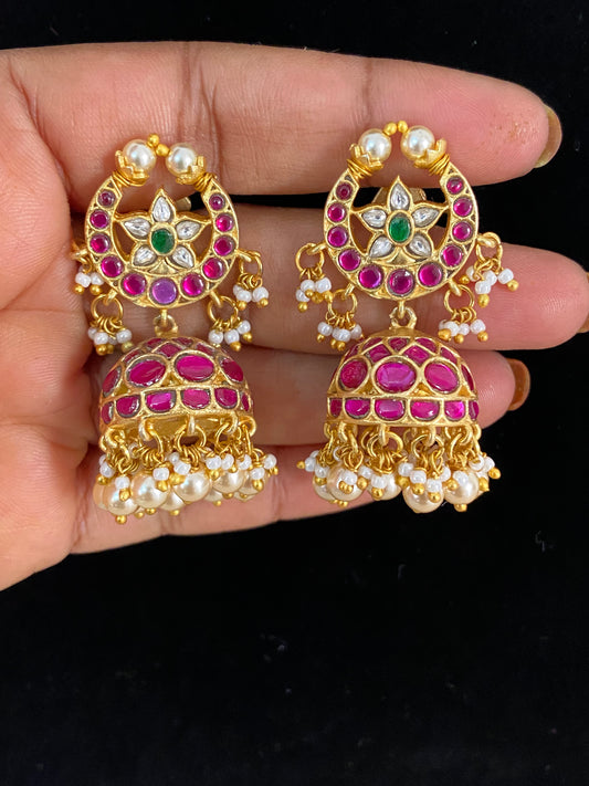 Jadau jumki Earrings | Traditional Jewelry In USA | Gift Idea