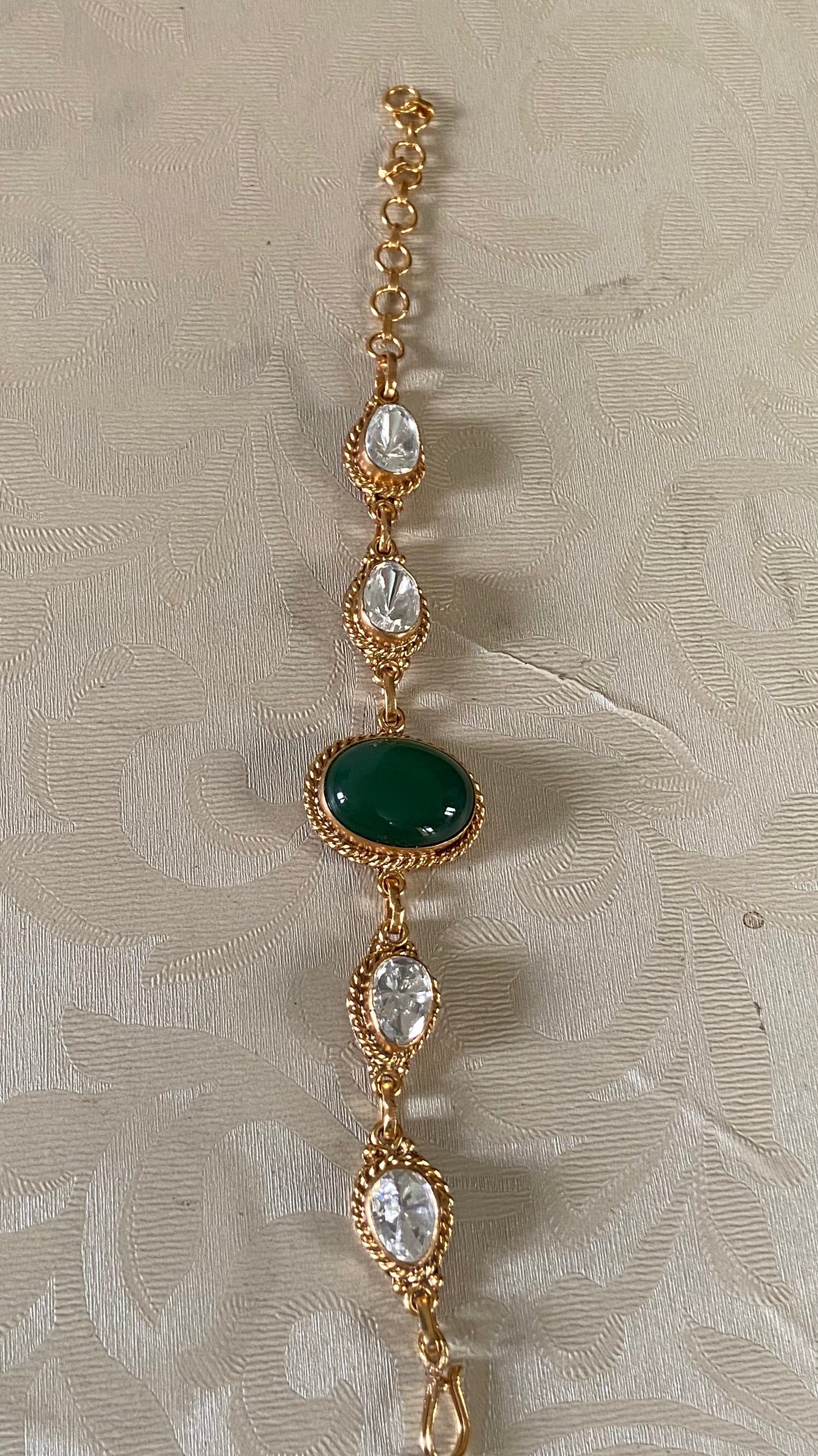 Moissanite Kundan Bracelet | Indian Jewelry InUSA | Gift Idea