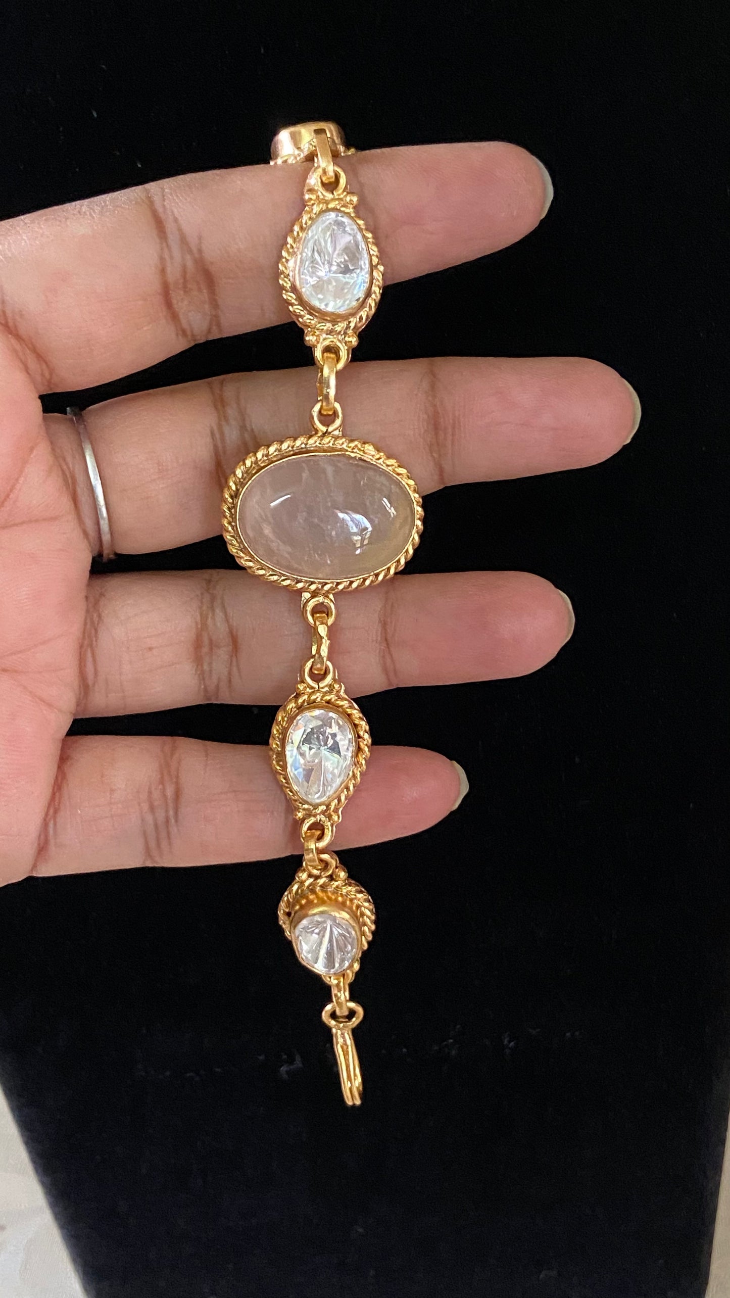 Moissanite Kundan Bracelet | Indian Jewelry InUSA | Gift Idea