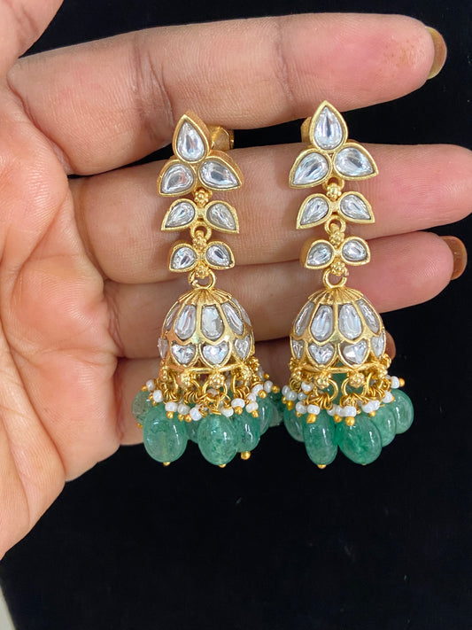 Jadau Kundan Jumkis | Traditional Indian Jewelry