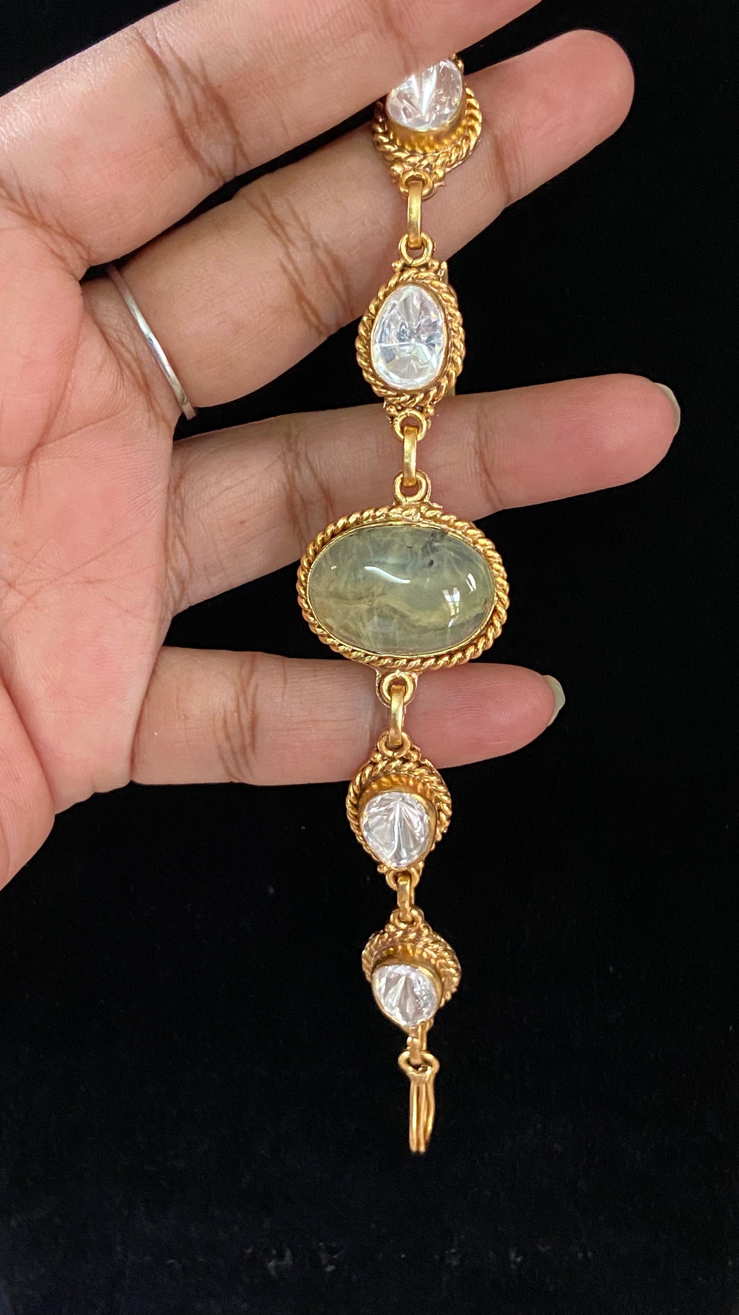 Moissanite Kundan Bracelet | Indian Jewelry InUSA | Gift Idea