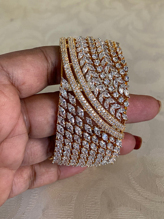 CZ 2Tone Bracelet | Openable Bracelet | Indian Jewelry | Gift Idea