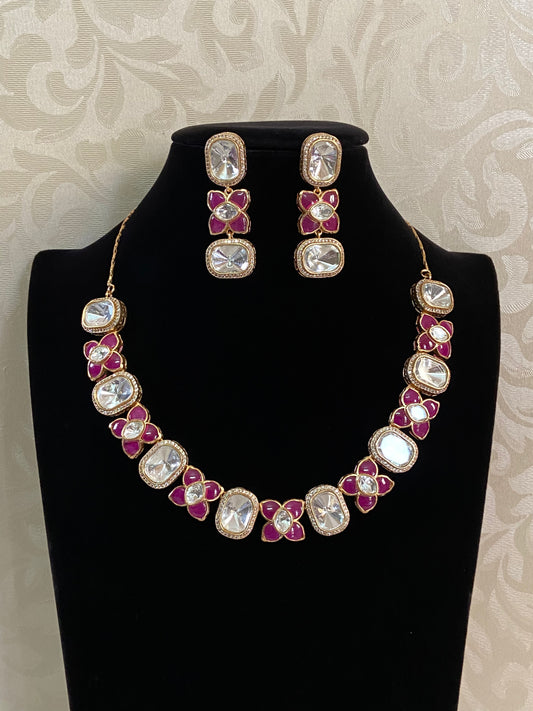 Moissanite Kundan necklace | Latest Indian jewelry