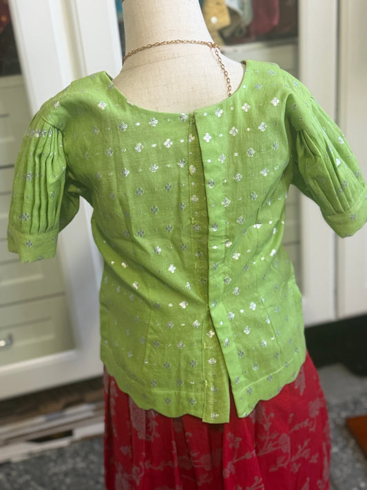 Brocade kids Lehanga | Traditional Langa Blouse