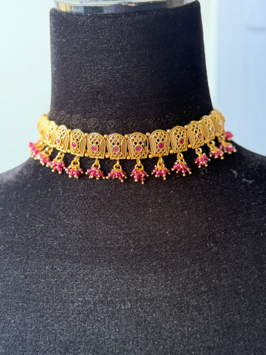 Antique Ruby Choker Set | Indian Traditional Jewelry