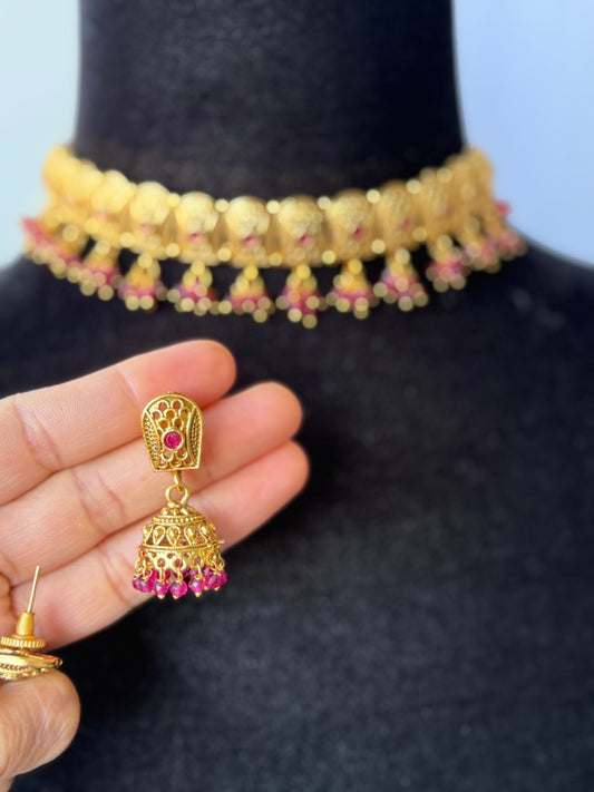 Antique Ruby Choker Set | Indian Traditional Jewelry