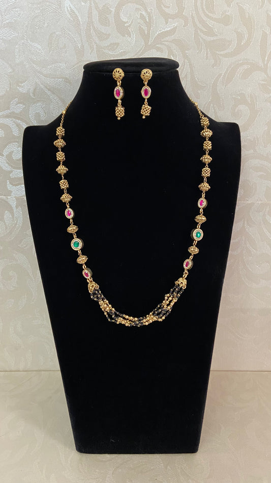 Antique Classic Mangalasutra | Indian Black Beads Necklace