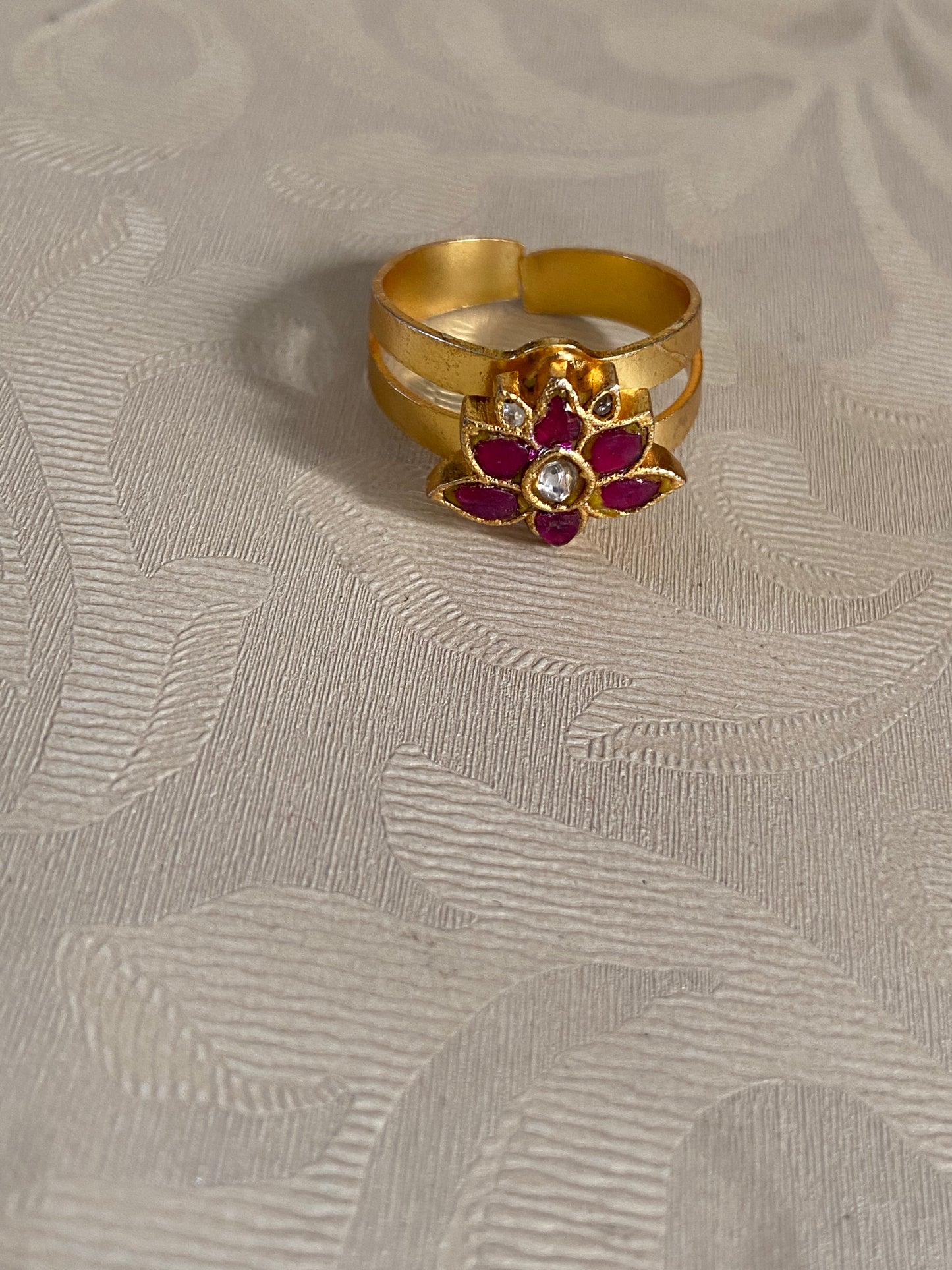 Antique Jadau Kundan Finger Ring | Traditional Finger Ring