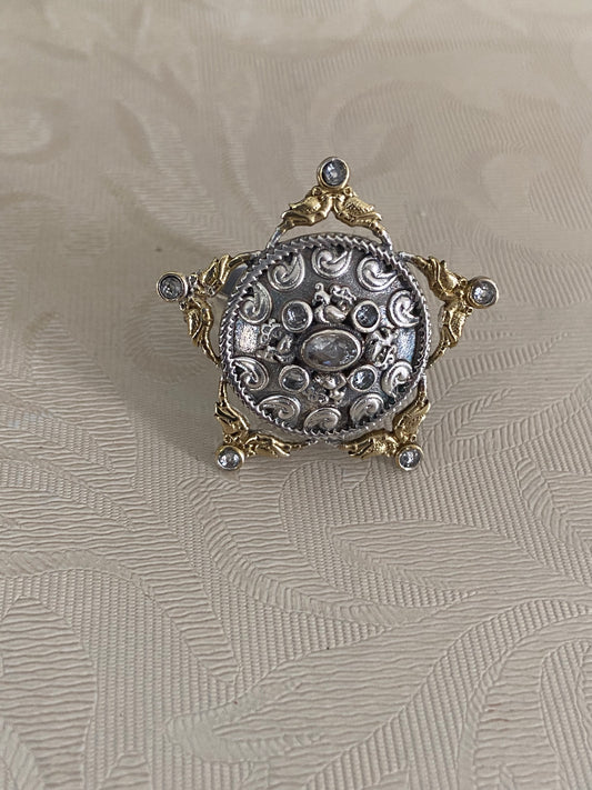 Oxidised Adjustable Finger Ring | Traditional Indian Jewelry In USA