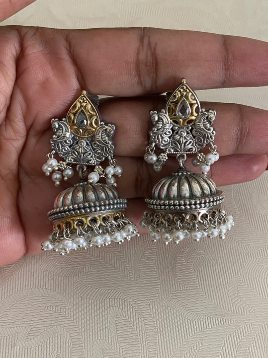 Oxidised Jumki Earrings | Indian Earrings