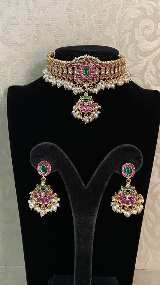 Kemp & Pearl Choker Set | Indian Jewelry in USA