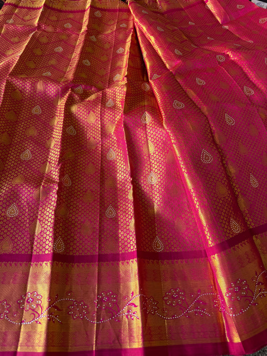 Pure Kanjivaram Pattu Saree | Indian Traditional Saree | Bridal Saree