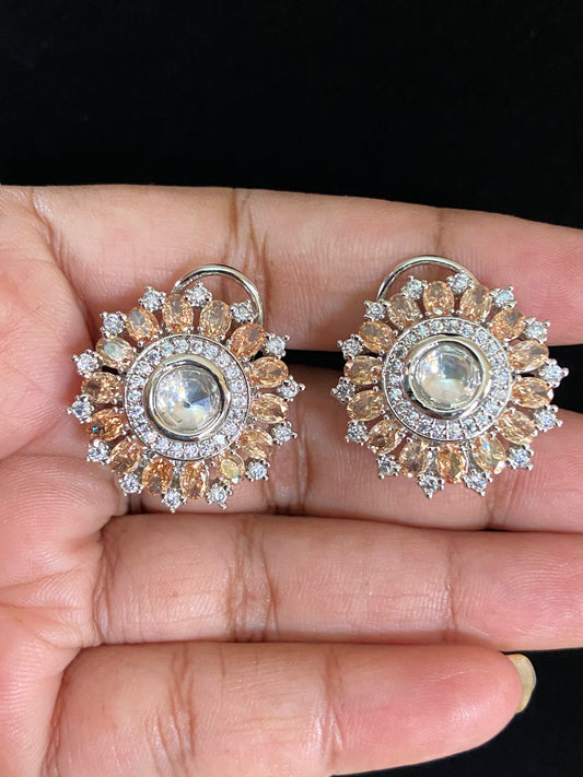 AD Polki Studs | Indian Earrings In USA