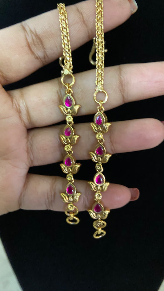 Ruby Matilu | Antique Indian Ear Chains