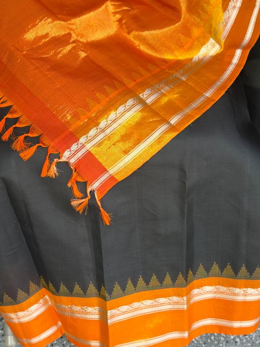 Gadwal Tissue Border Silk Saree | Handloom Indian Sarees