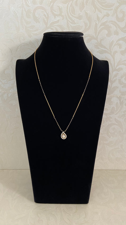 AD Simple Mangalsutra | Black Beads Necklace