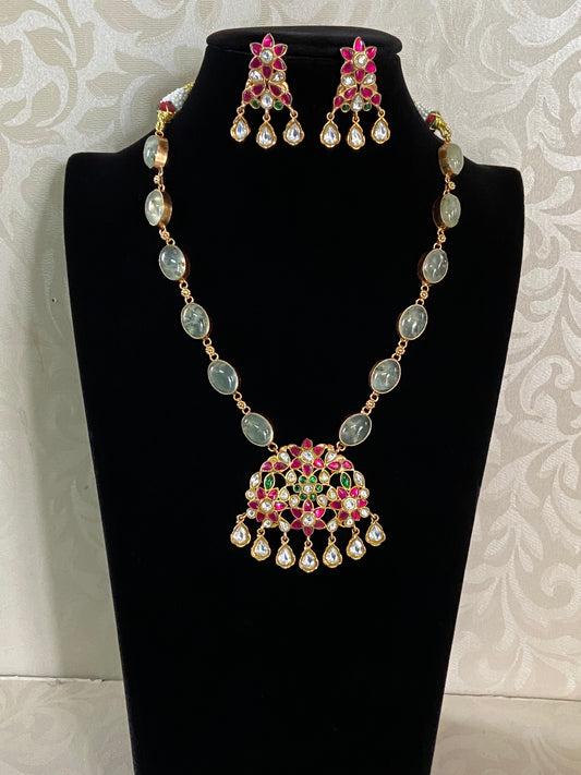 Natural stones Fusion Necklace | Indian Necklace | Gift idea