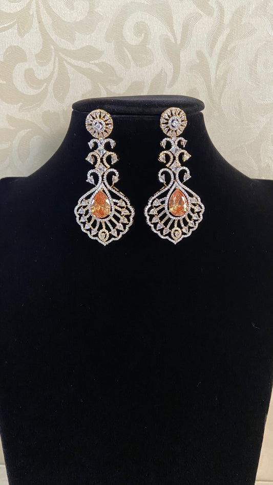 AD 2Tone Classic Earrings | Indian Earrings | Gift Idea