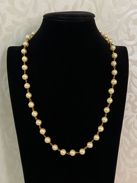 Single Line Pearl Chain | Indian Necklace