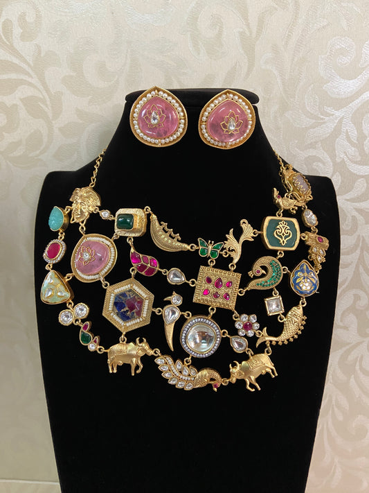 Contemporary Necklace | Trendy Necklace With Studs | Gift Idea