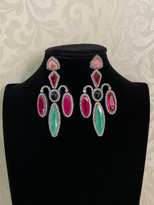 Victorian Kundan Earrings | Indian Jewelry