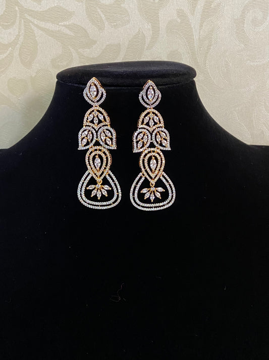 AD Classic Two Tone Earrings | Indian Earrings | Gift idea