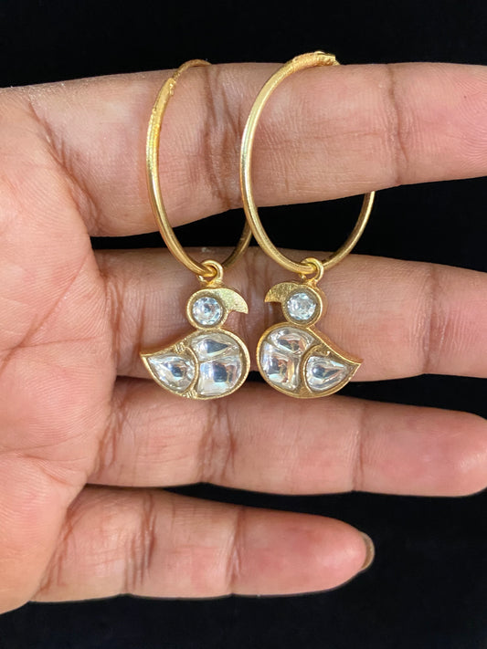 Jadau Kundan Earrings |  Jadau Hoops