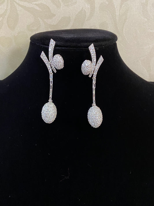 CZ Silver Earrings | Designer Earrings | Gift Idea